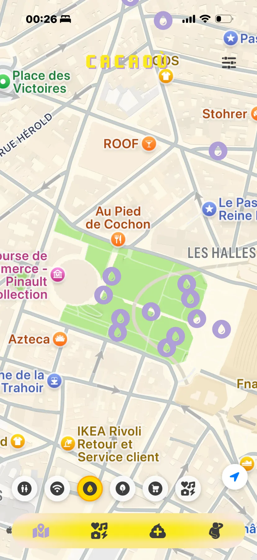 Drinking fountain map